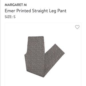 Margaret M Emer Printed Straight Leg Pant